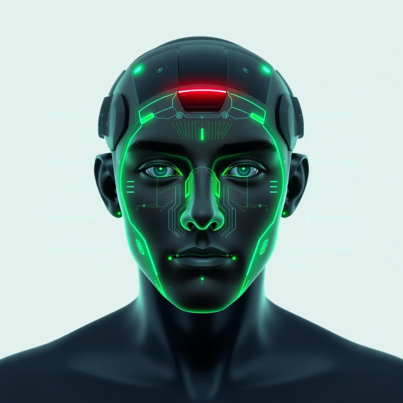 AI-powered biometric face scan in progress